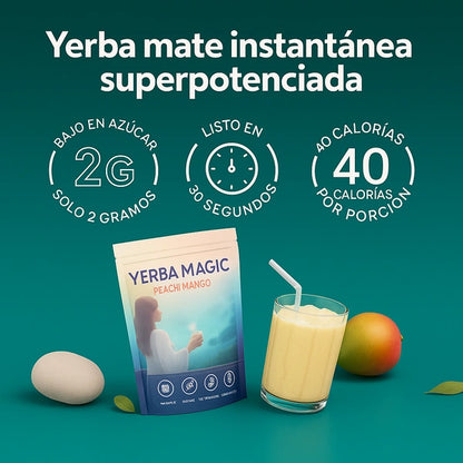 Yerba Magic™ Original:Té instantáneo en polvo | Sabor a melocotón y mango (Super oferta)🔥