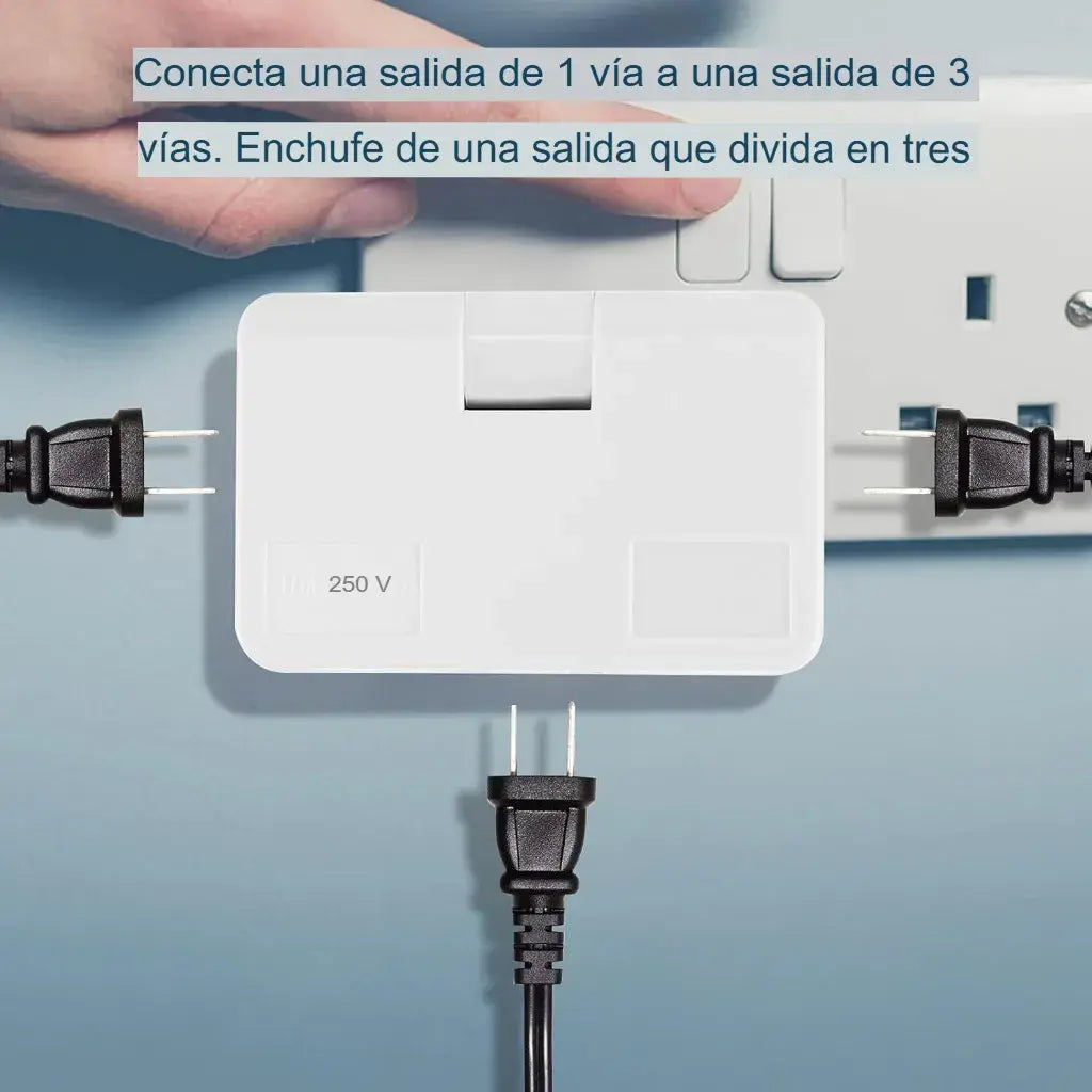 |¡Promo 3x1!| Lleva 3 Adaptadores 3 en 1 (giro 180°, triple salida, material ignífugo) ¡al precio de 2!
