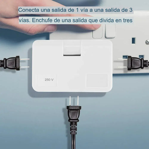 |¡Promo 3x1!| Lleva 3 Adaptadores 3 en 1 (giro 180°, triple salida, material ignífugo) ¡al precio de 2!