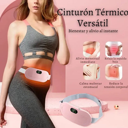 Cinturón térmico premium para alivio menstrual + calor y vibración recargable